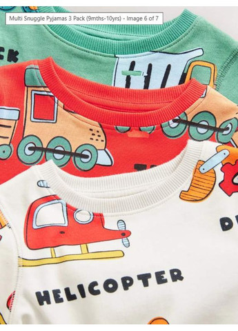 Комбінована всесезон піжама з бавовняного трикотажу transport/red Next Trend 7182~01