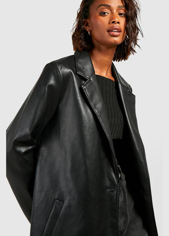 Чорне демісезонне Пальто Boohoo