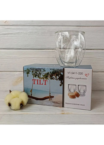 Набор стаканов низких с двойным дном TILT VT-5411-220 220 мл 2 шт Vittora (349225424)