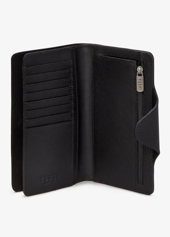 Великий жіночий гаманець на кнопці чорного кольору Y1311 1 (Black) Yoshi (342112151)