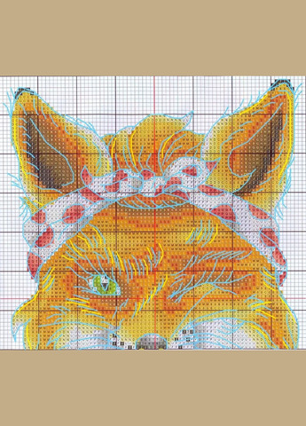 Набор для вышивания крестиком по нанесённой на канву схеме "Sly Fox". AIDA 14CT printed, 19*28 см Joy Sunday (313614253)