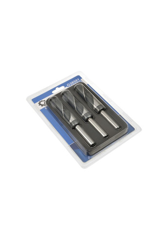 Свердла металу " " великого діаметру (хвостовик 13мм) HSS4241, комплект 3шт: (22,0; 24,0; 25,0)мм Geko (313399986)