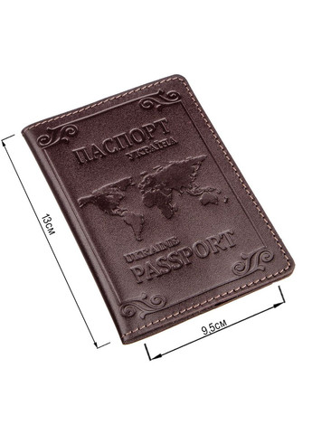 Кожаная обложка на паспорт с картой и рамкой SHVIGEL коричневая (sku_13983) No Brand (327819457)