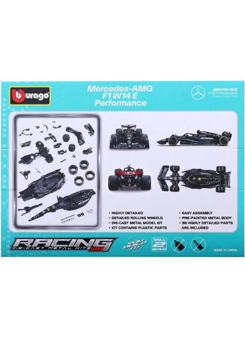 Авто-конструктор MERCEDES-AMG F1 W14 PERFORMANCE 1:24 (18-28510) Bburago (370034343)