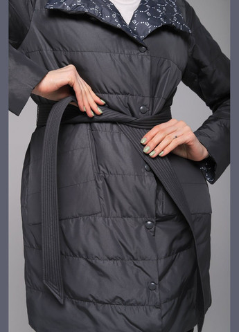 Графітова демісезонна куртка двостороння жіноча 2355 (2000989401117d) shop (2000989401117) Visdeer