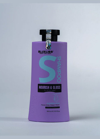 Шампунь для живлення та блиску Nourish&Gloss Shampoo, 300мл (9097) Luxliss (289479537)