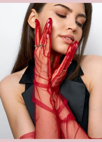 Рукавички жіночі декоративні напівпрозорі довгі No Brand Рукавички Aesthetics (322289062)