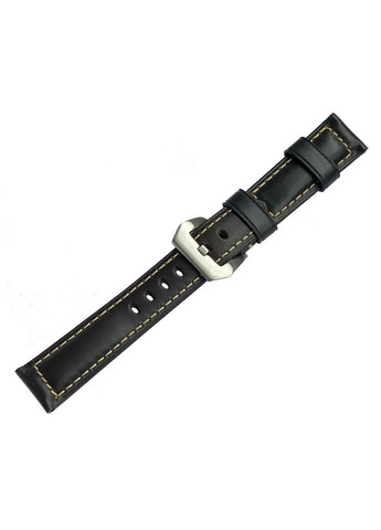 Кожаный ремешок F001 Steel buckle для часов Samsung Galaxy Watch Active / Active 2 - Black Primolux (333719950)