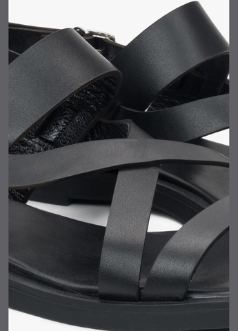 сандалии, цвет черный Estro