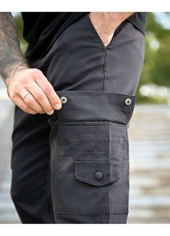 Серые демисезонные брюки No Brand