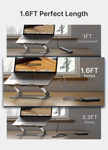 Кабель USB 3.1 USB A/C Male to Micro B Male 20Gbps 0.5м grey Jsaux (308849334)