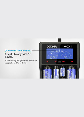 Зарядний пристрій XTAR VC4 для Li-Ion акумуляторів Nitecore (335834420)