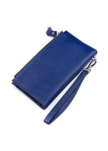 Кошелек женский с ремнем на запястье синий 18416 st leather (329197562)