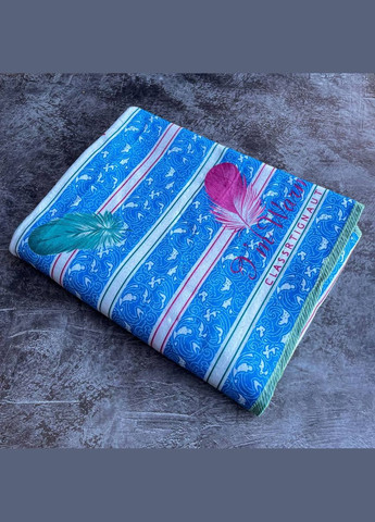 Електропростирадло двоспальне з двома зонами з кольоровим малюнком Байка Туреччина 155x170 см 55224 Вензеля сині Lux (337093744)