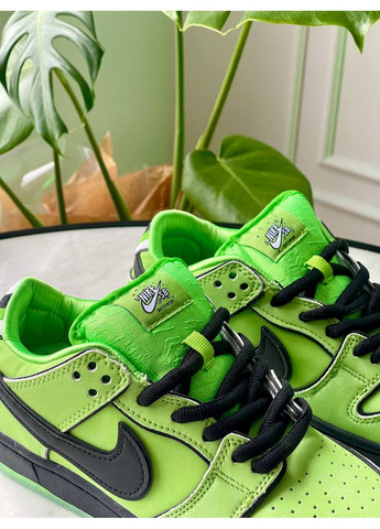 Лайм Осінні кросівки чоловічі і жіночі nike sb dunk low the powerpuff girls buttercup | найк сб данк лайм No Brand
