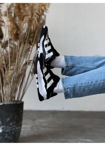 КРОССОВКИ ЖЕНСКИЕ ADIDAS NITEBALL BLACK WHITE АДИДАС НАЙТБОЛ No Brand чёрные демисезоны (367171260)