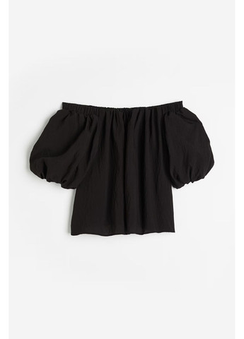 Чёрная блуза из вискозы H&M