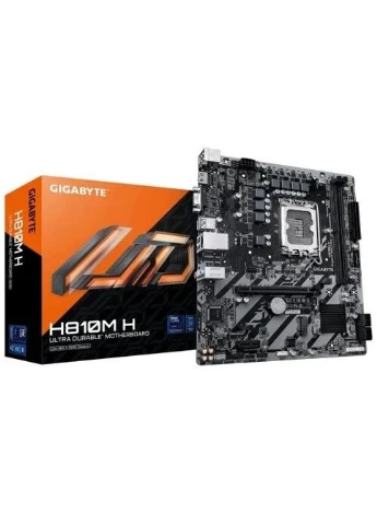 Материнская плата LGA1851, H810M H, H810, 2xDDR5, 1xPCI-E 4.0 x16, 1xPCI-E 3.0 x1, 4xSATA3, 1xM.2, Realtek 7.1, Realtek GbE, Gigabyte (395354523)