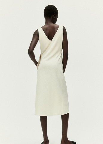 Світло-бежева сукня H&M однотонна