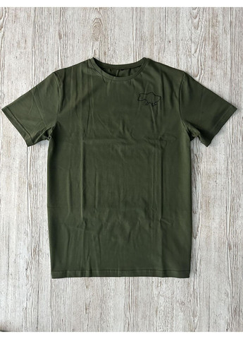 Хакі (оливкова) стильна футболка з лого Luna