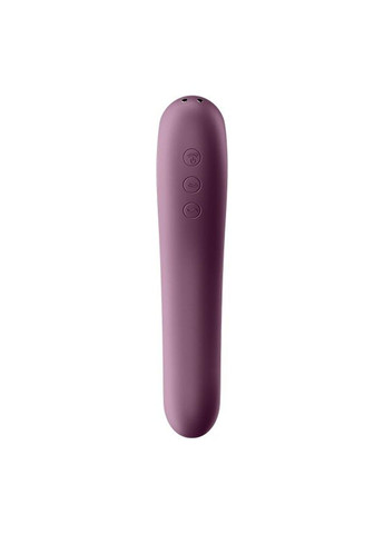 Вакуумный стимулятор с вибрацией Dual Kiss Wine Red Satisfyer (316156194)