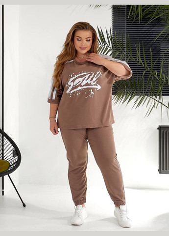 Костюм прогулочный Soul двунитка брюки и футболка No Brand (347192163)