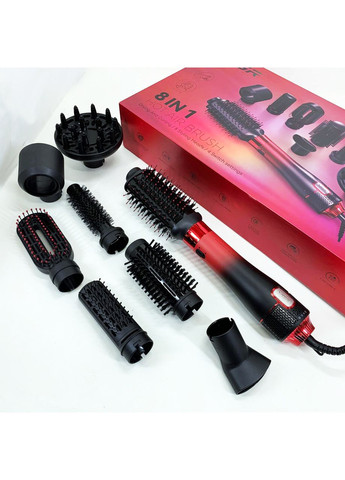 Фен-щетка стайлер 8 в 1 V-488. Цвет: красный VGR (364666120)