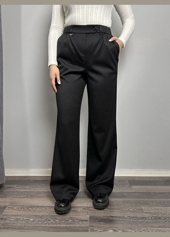 Женские брюки чёрные прямые MKJL113500 Modna KAZKA (286772202)