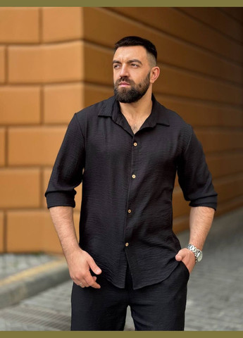 Чорний демісезонний костюм брючний весна/літо преміальний матеріал No Brand