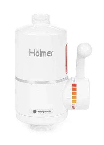 Водонагрівач проточний HHW-303SH,, 3000W, механічне керування, IPX4, з лійкою для душу та пристроєм захисного відключення, Holmer (395352261)