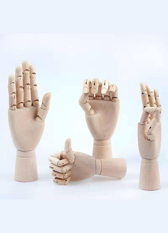 Деревянная рука манекен 18 см, левая No Brand (278654741)