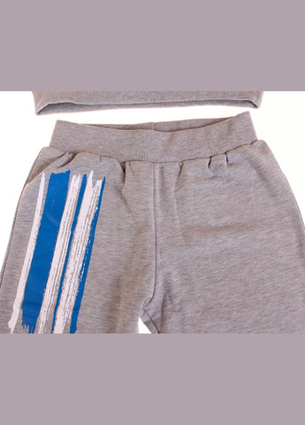 Серый демисезонный футболка с длинным рукавом + брюки 16206 меланжевый Breeze