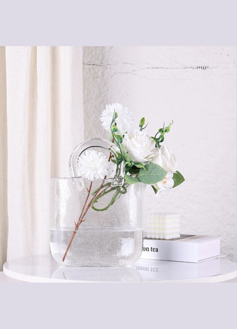 Стеклянная ваза для цветов в форме Сумки 20x11x26 см Bubble Bag, Прозрачная More (299914615)