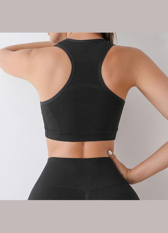 Костюм спортивний жіночий фітнес з пуш-ап чорний No Brand Фітнес (322873891)