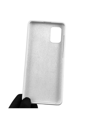 Чехол для Galaxy A71 (SM-A715F) силиконовый с микрофиброй нескользящий на самсунг а71 белый Samsung (366385715)