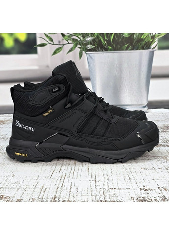 Термо-черевики чоловічі зимові Sendini чорні спортивного типу на хутрі No Brand (370303116)