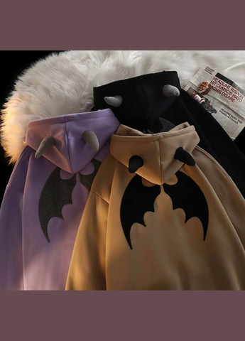 Стильний оверсайз худі на змійці з ріжками No Brand (314886941)