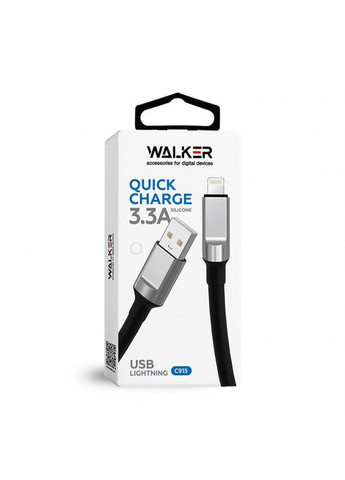 Кабель USB C915 Lightning black Walker (322706345)
