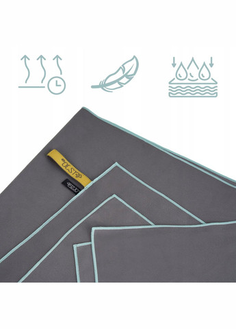 Полотенце спортивное 130 x 75 см из микрофибры Grey (P-5907739317261) 4FIZJO светло-серый