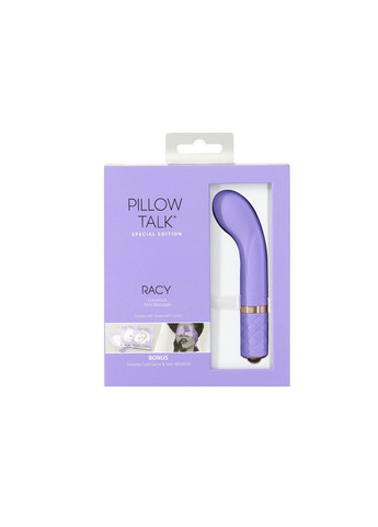 Розкішний вібратор Racy Purple Special Edition, Сваровскі, пов’язка на очі+гра Pillow Talk (335394423)