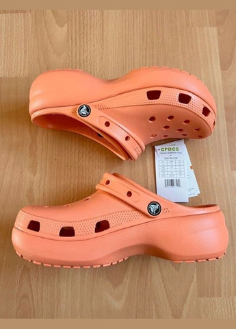 Оранжевые женские кроксы платформа розовые women's platform clog pearl Crocs