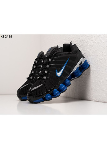 Черные демисезонные кроссовки мужские nike shox tl black blue найк шокс тл No Brand