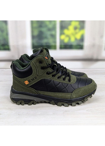 Хаки зимние ботинки мужские зимние спортивного плана KMB