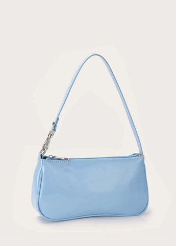 Женская сумка 8034 багет лаковая голубая No Brand (303323122)