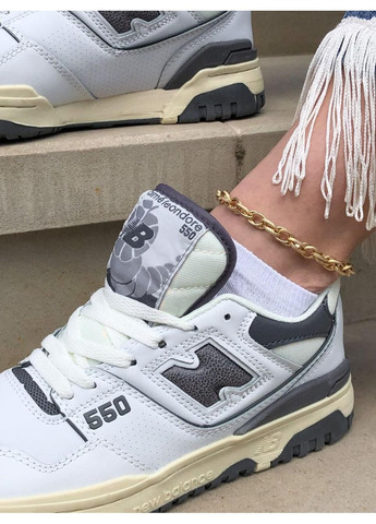 Белые демисезонные кроссовки мужские new balance 550 aime leon dore white navy нью беланс 550 No Brand