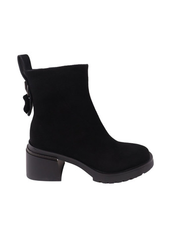 Чорні ботильйони жіночі чорні натуральна замша FARINNI 649-24DH