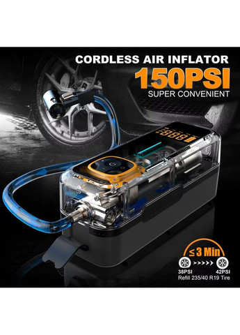 Автомобильный компрессор LCY80 (10,3 атм, 10000mAh, powerbank) (1382) iBoost (362410158)