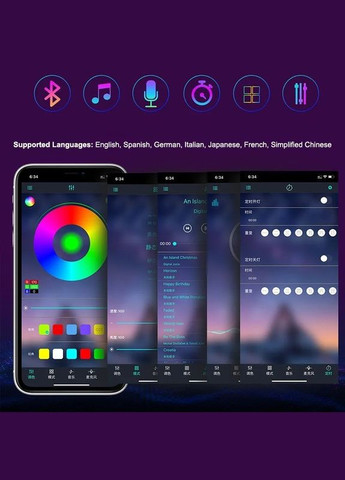 Светодиодная лента LED LAMP 10 м+ QR код LED LAMP MDX-265 черная (43332-MDX-265_380) XPRO (303912516)