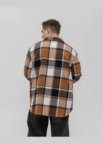 Коричневая повседневный, кэжуал рубашка в клетку Vakko