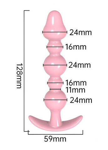 Анальні намисто рожевого кольору Anal Beads AP-25 Meleon (389880745)